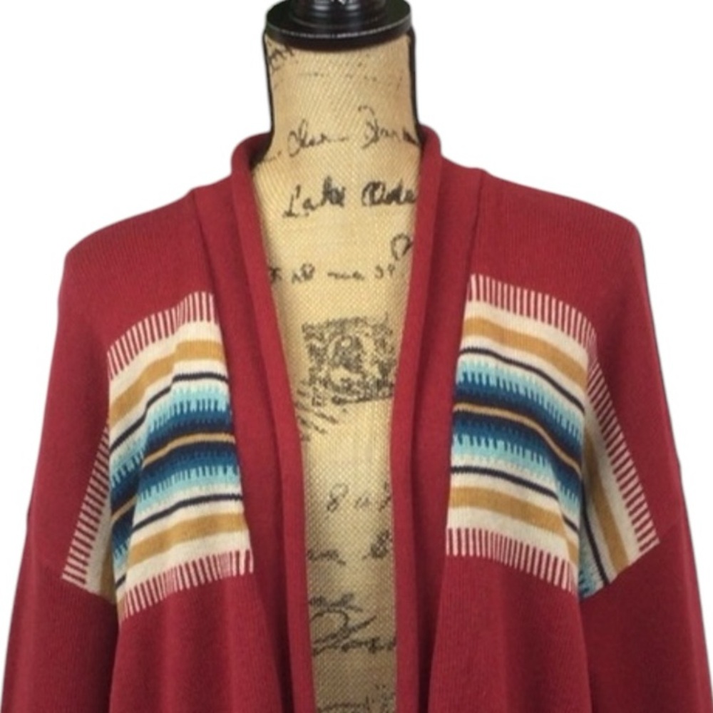 Pendleton USA Aztec Wool Blend Open Cardigan - Picture 6 of 11